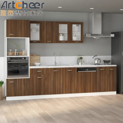คุณภาพ  Particle Board Kitchen Cabinets in Industrial Style with Artificial Quartz Countertop โรงงาน