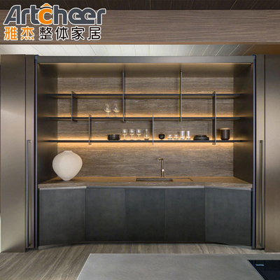 ซื้อ โมเดิร์น Melamine ไม้ประตู rta ตู้ครัว custom เกาะและ countertop ตัวอย่าง การผลิตออนไลน์
