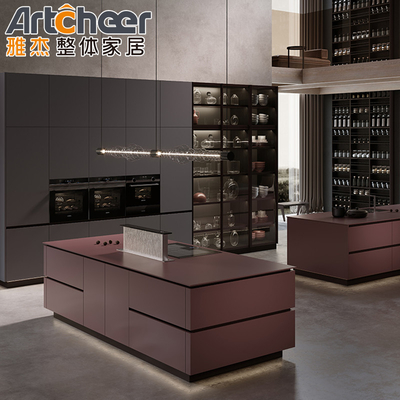 ซื้อ ตู้ครัวแบบเกาะที่มีการออกแบบแบบอิตาลีที่ทันสมัย และการทําปลาย lacquer ที่ทนทาน การผลิตออนไลน์
