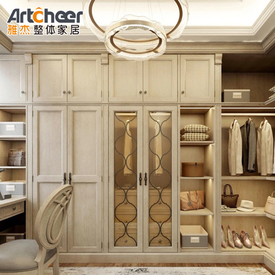 ซื้อ ตู้เสื้อผ้ามุมไม้ทรง I ที่ปรับได้ในสีขาวสําหรับเฟอร์นิเจอร์ห้องนอนซาอุดิ การผลิตออนไลน์