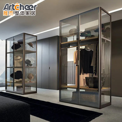 ซื้อ เฟอร์นิเจอร์ห้องนอน ดีไซน์หรู โครงการอลูมิเนียม Frame Walk-in Closet System with Accessories การผลิตออนไลน์