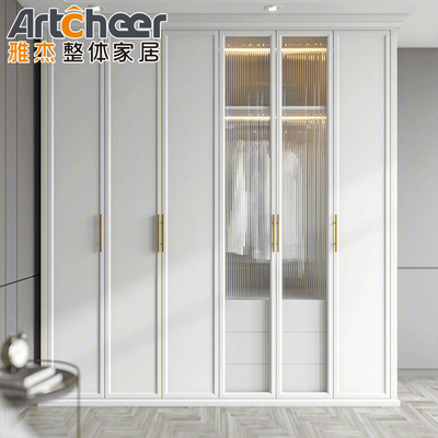 ซื้อ โรงเรียน Melamine ต้นไม้ Walk-In ขาวสไลด์ประตู Wardrobe ด้วยการออกแบบเปิด การผลิตออนไลน์