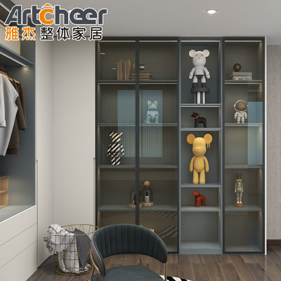 คุณภาพ  Customized Wooden Clothes Hinge Door Wardrobe with LED Closet Modern Bedroom โรงงาน