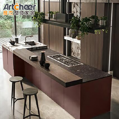 ซื้อ สีที่กําหนดเองและทนทาน เฟอร์นิเจอร์ตู้ครัวโมเดิร์น พร้อมถัง การผลิตออนไลน์