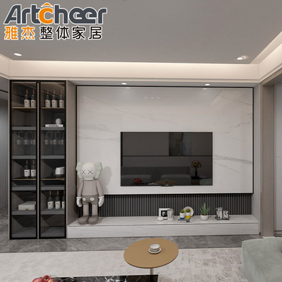 ซื้อ ขนาดที่กําหนดเอง โมเดิร์น ดีไซน์ 85 นิ้ว ต้นไม้ TV Stand Wall Unit สําหรับเฟอร์นิเจอร์ห้องนั่งเล่น การผลิตออนไลน์