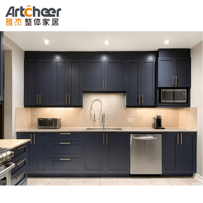 Artcheer Modular / RTA เกาะครัวที่ทันสมัยที่มีร่างไม้แข็งและชั้นบนแกรนิตประดิษฐ์
