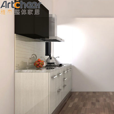 ไม้แข็ง Melamine ปลายห้องครัว ตู้ตู้จับสําหรับความพึงพอใจของลูกค้า