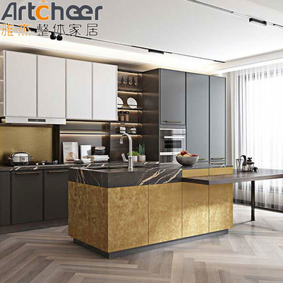 สไตล์การออกแบบที่ทันสมัย I Shape ห้องครัวสําหรับบ้าน ในสหรัฐอเมริกา